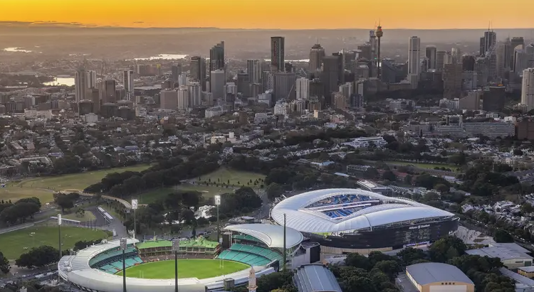 The stunning backdrop of the SCG and SFS. (Supplied - Allianz Stadium)